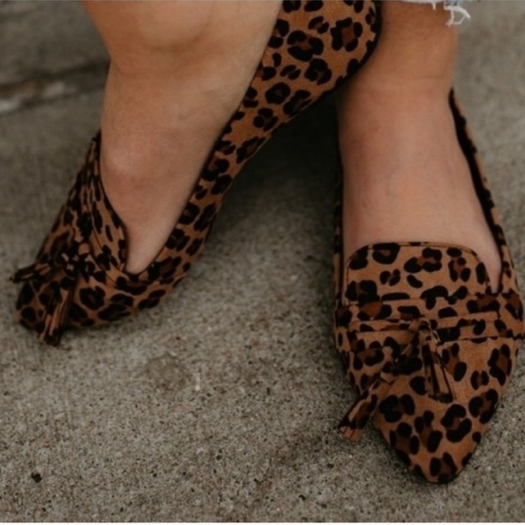 NIB Refresh "Shilla-04" Vegan Leopard Print Flats - sz 7.5 - Picture 1 of 6